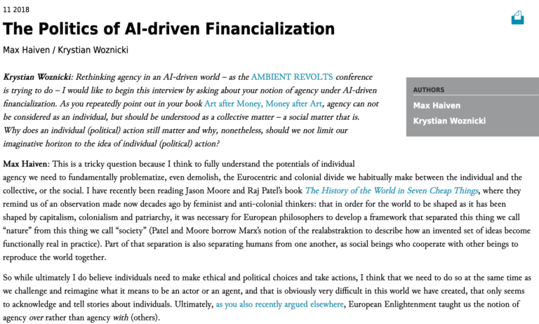 The Politics of AI-driven Financialization