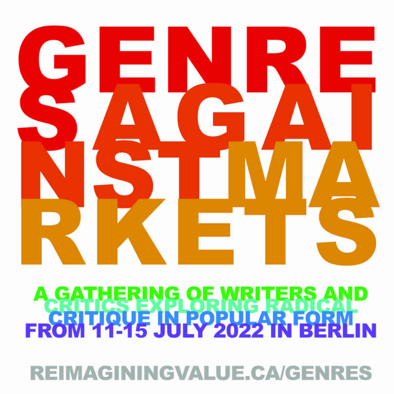 Genres Against Markets workshop, Berlin July 11-15