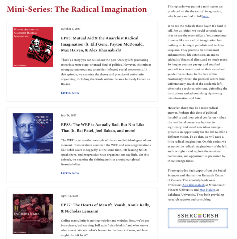 10 Years of the Radical Imagination podcast mini-series