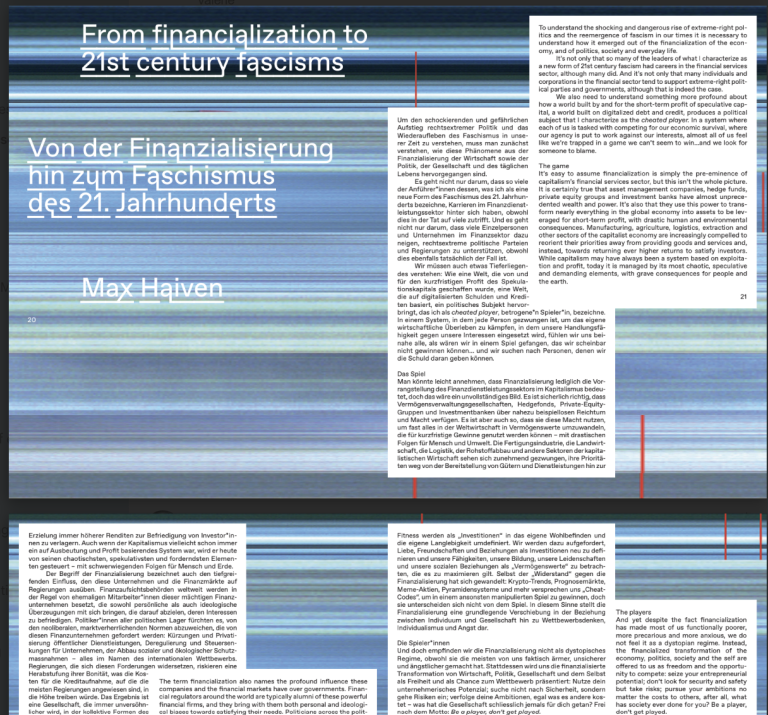 From financialization to 21st century fascisms (For Magazine)